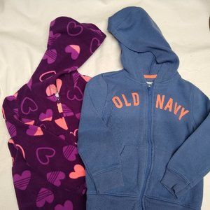 Girls zip hoodie jackets bundle 4T